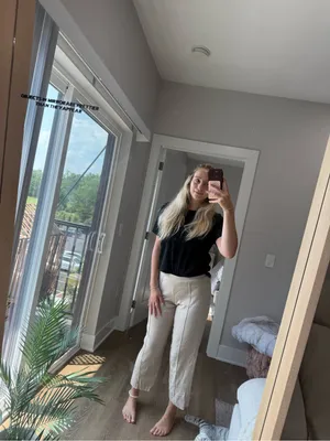 Free People MARLED cropped sweater pants S thumbnail 4