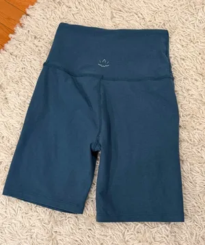Beyond yoga High-Waist Active Bike Shorts - Deep Teal thumbnail 1