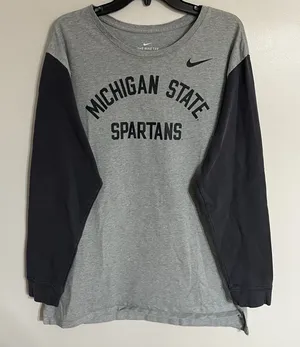 Nike Long Sleeve T-shirt Michigan State University‎ Spartans Women's Size XL thumbnail 1