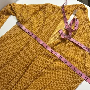 Fall open knit cardigan‎ open front duster lightweight orange yellow transition thumbnail 5