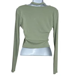 Women's Sage Y2K style halter‎ Long Sleeve Top size XS thumbnail 2