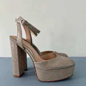 Antonio‎ Melani x Born on Fifth Liv Heels Metallic Glitter Platform Pumps Size 6 thumbnail 4