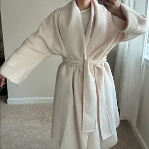 Handmade Ecru shawl coat. M White Size M thumbnail 6