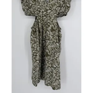Rails Nyla Olive Vine Cut Out‎ Mini Dress Medium Green Floral Boho Summer Cotton thumbnail 6