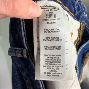 Good American Size 10 High-Rise The Bombshell Denim Jean Shorts thumbnail 9