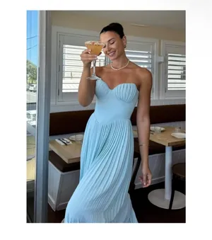 Strapless bridesmaid dress thumbnail 5