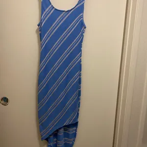 Lush Nectar Women’s Blue & White Tank Sweater Knit Dress L Large Bust 38” NWT thumbnail 2