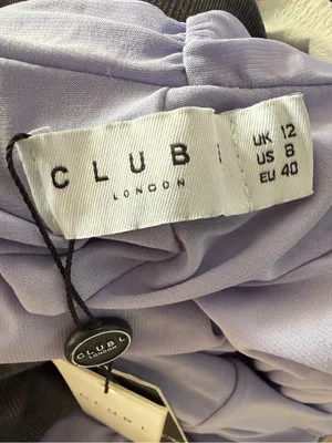 NWT Club L London Lilac Halter Neck Ruched Mini Dress Purple Size 8 thumbnail 5