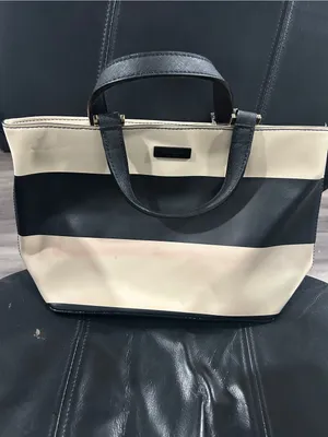 kate spade Black and Cream Striped Tote see pics for flaws on cream section thumbnail 3