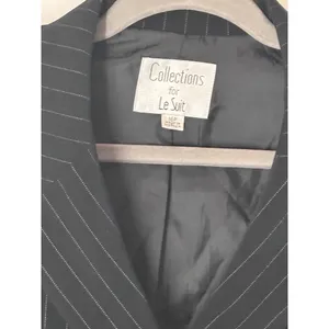 Vintage Collection by Le Suit Navy Pinstripe Blazer 90s Corporate Officecore thumbnail 4