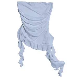 Thirty Thirty Y2K Strapless Asymmetrical Top Womens S White Fairy Festival Rave thumbnail 2