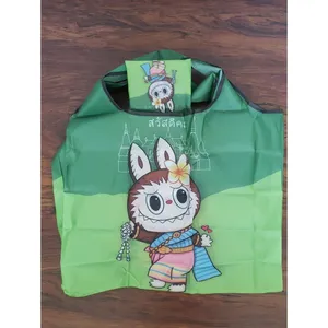 Labubu Chic Kawaii Retro Eco Friendly Trendy Packable Sturdy Reusable Nylon Bag thumbnail 5