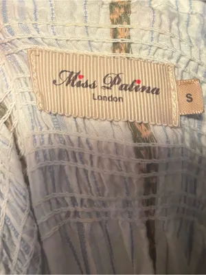 Miss Patina 100% Cotton Embroidered Smocked Off Shoulder Dress Size Small thumbnail 5