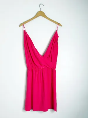 Amanda Uprichard 100% Silk Wrap Dress Pink Small NWT Revolve thumbnail 6