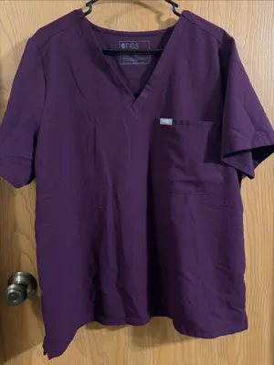 Figs Women’s Deep Purple One Pocket Catarina Scrub Top‎ XXL thumbnail 2