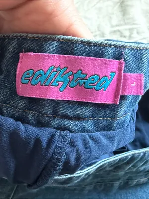 Edikted Anita Denim Mini Skort thumbnail 4