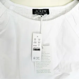 NWT J.CREW Fitted Puff-Sleeve Top White 8 thumbnail 4
