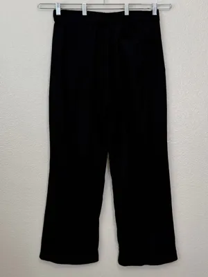 Old Navy Linen Blend Black Taylor Wide Leg Trouser Pants, Sz Large thumbnail 6