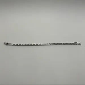 Moissanite Iced Out Tennis Bracelet Silver 3mm 8 Inches Brand New VVS1 D Color thumbnail 2