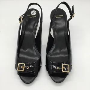 Cole Haan Grand OS Peep Toe Slingback Heel - Black - 8 thumbnail 2