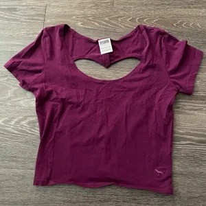 NWOT Victoria's Secret Pink Heart Back Crop Top thumbnail 1