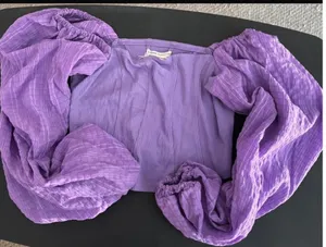 Urban Outfitters Purple Puff/Balloon Sleeve with Structured Bodice Lightweight Crop Top Size M - Concert Festival Boho Fairy Croquette Y2K Resort Going-out Party Rave Statementpiece thumbnail 2
