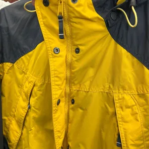Columbia Interchange Core Jacket Women's‎ L Yellow Hooded Packable Rain Shell thumbnail 6