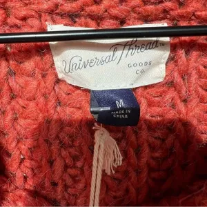 NWT Universal Thread Rust Chunky Cable Knit Mock Turtleneck Pullover Sweater M thumbnail 5