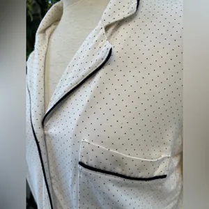 Intimissimi White Polka Dot Button-Up Pajama Top loungewear thumbnail 2