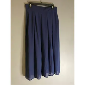 Boutique Navy Pleated Straight Skirt Size XXL NWOT thumbnail 2