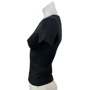 Aritzia Contour Women's Black Short Sleeve Crew Neck Cropped T Shirt Tee Top S thumbnail 2