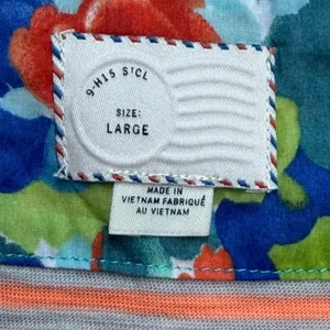 Anthropologie Women L Orange Striped Tiered‎ Ruffle Knit Top Large Boho Coastal thumbnail 3