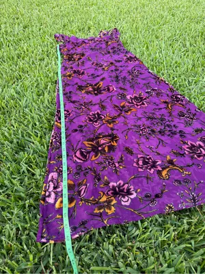 NWT Honey Punch Purple Floral Velvet Burnout Cold Shoulder Midi Dress M thumbnail 5