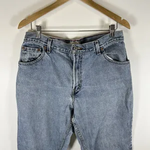 Vintage Levi’s 550 Relaxed‎ Tapered Jeans 100% Cotton | Size 14 M Casual 90’s thumbnail 4