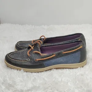Black Sperry leather boat shoes sz 8 thumbnail 3