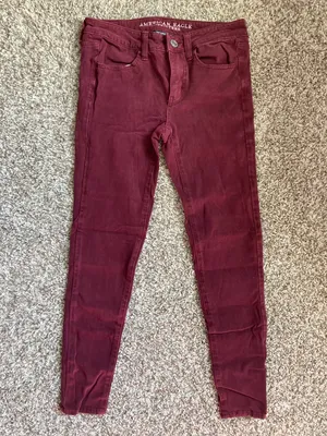 Maroon Red Super Super Stretch Jeggings thumbnail 1