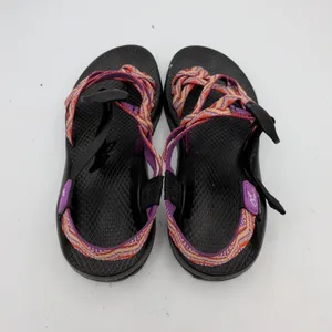 Chaco‎ Z2 Classic Sandals Womens Black Purple Orange Chevron Vibram Made in USA thumbnail 6