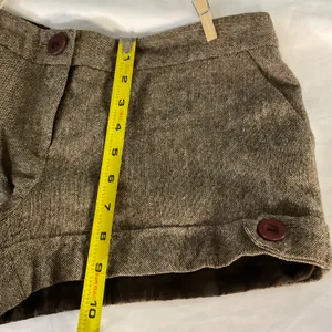 Vintage Women’s Brown Tweed Lined Shorts Spring No Size/Care Tag thumbnail 10