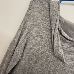 Athleta Heathered Grey Lightweight Hooded Sweatshirt thumbnail 8