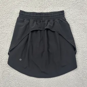 Lululemon Hotty Hot Skirt Skort High Rise Black Athletic Tennis Women's 4 Tall thumbnail 2