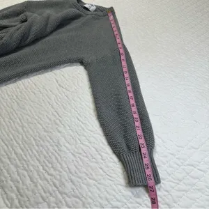 Old Navy Tunic Length Ballon Sleeves Heather Gray Knit Sweatshirt I. Size S thumbnail 12