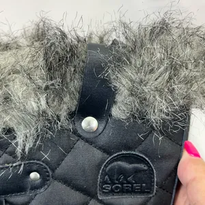 Sorel Tofino Quilted Snow Boots Women 8 Black W/Fur Waterproof Skiing Aspen Vibe thumbnail 10