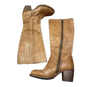 Bed | Stu Fate Tall Distressed Leather Cobbler Series Boots Women's Sz. 6 thumbnail 4