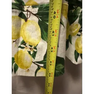 NWT Avec Les Filles Lemon Print Pockets Cotton-Blend Sweetheart Midi Dress SZ 4 thumbnail 7