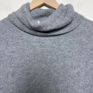 Free People Womens 100% Cashmere Cloudy Addie Sweater Large Gray Turtleneck thumbnail 5