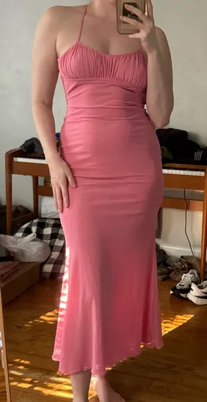 Beginning Boutique Pink Midi Dress thumbnail 1