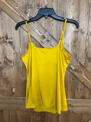 Apt. 9 Essentials Women’s Large Yellow Cami Tank Top Adjustable Straps Gathered( thumbnail 4