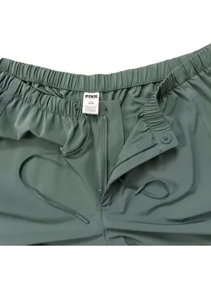 PINK Tech Stretch Cargo Parachute Pants Green Size Large thumbnail 5