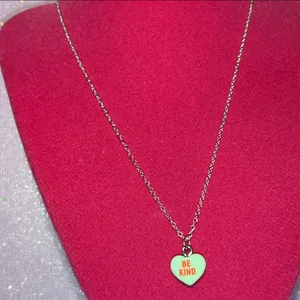 Be Kind Heart Necklace Sterling Silver 925 Jewelry Blue thumbnail 14