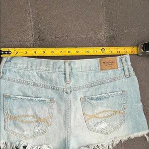 Abercrombie & Fitch Light Blue Denim Shorts used good condition thumbnail 6